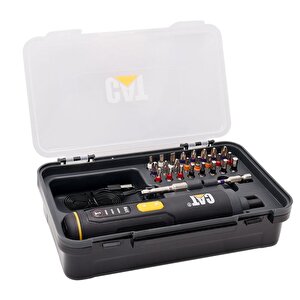 Cat Dx1110 3.6volt/1.5ah. Li-ion Akıllı Şarjlı Tornavida + 26 Adet Bits Uç