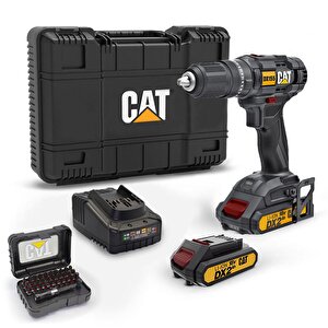 Dx155.1set 18volt/2.0ah Li-ion Çift Akülü Profesyonel Şarjlı Darbeli Matkap + Da01901 32 Parça Vidalama Uç Seti