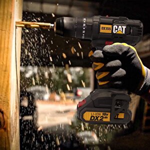 Cat Dx155.1set 18volt/2.0ah Li-ion Çift Akülü Profesyonel Şarjlı Darbeli Matkap + Da01901 32 Parça Vidalama Uç Seti