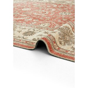 Cool Halı Private Kiremit Halı Yolluk Etnik Otantik Şönil Halı Yıkanabilir Eskitme Halı Salon Halısı