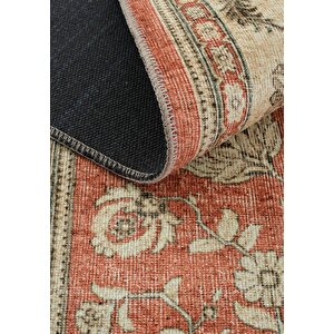 Cool Halı Private Kiremit Halı Yolluk Etnik Otantik Şönil Halı Yıkanabilir Eskitme Halı Salon Halısı