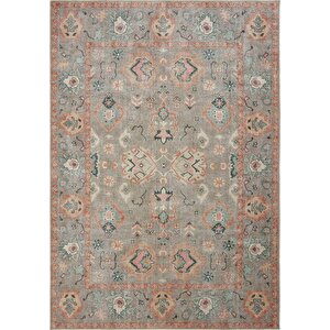 Private Renkli Eskitme Halı Etnik Desenli Otantik Şönil Halı Yıkanabilir Salon Halısı 95x300 cm