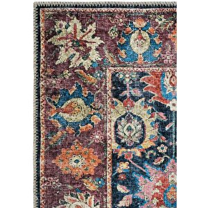 Cool Halı Private Renkli Halı Yolluk Eskitme Vintage Dokuma Şönil Halı Çiçekli Yıkanabilir halı