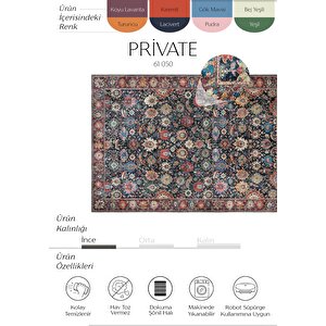 Cool Halı Private Renkli Halı Yolluk Eskitme Vintage Dokuma Şönil Halı Çiçekli Yıkanabilir halı