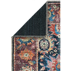 Cool Halı Private Renkli Halı Yolluk Eskitme Vintage Dokuma Şönil Halı Çiçekli Yıkanabilir halı
