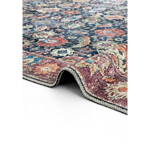 Cool Halı Private Renkli Halı Yolluk Eskitme Vintage Dokuma Şönil Halı Çiçekli Yıkanabilir halı