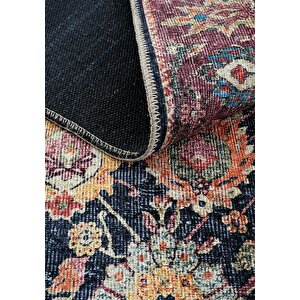 Cool Halı Private Renkli Halı Yolluk Eskitme Vintage Dokuma Şönil Halı Çiçekli Yıkanabilir halı