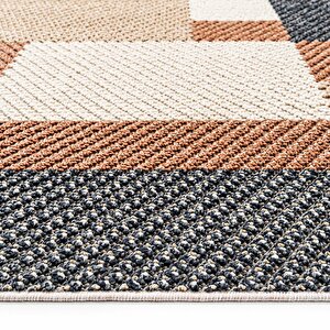 Cool Halı Bress 1406 Sarı Kolay Kullanım Hav Toz Vermez Hasır Dokulu Bukle Örgü Modern Desen Halı