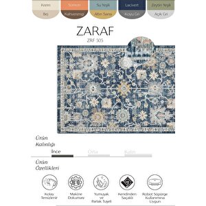 Zaraf Lacivert Halı Etnik Desen Bohem Oda Halısı Vintage Oturma Odası Salon Yazlık Halı 120x180 cm