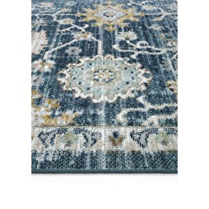 Cool Halı Zaraf Lacivert Halı Etnik Desen Bohem Oda Halısı Vintage Oturma Odası Salon Yazlık Halı