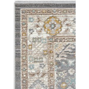 Cool Halı Zaraf Açık Gri Etnik Desen Makine Vintage Halı Modern Oturma Odası Salon İnce Yazlık Halı