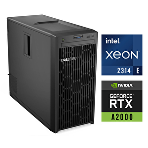Poweredge T150 Intel Xeon E-2314 32gb 1tb Hdd 12 Gb Rtxa2000 Fdos Server Pet150spl2 043