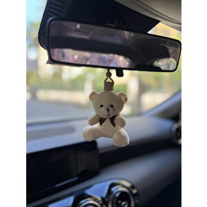 Oto Araç Kokusu Aromalı Kalıcı Kokulu Peluş Ayıcık Araba Kokusu Beyaz
