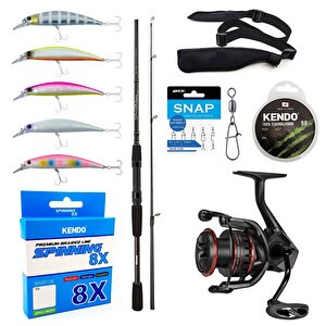Yekoutdoor Okuma Profesyonel Spin Seti Okuma Wave Power 8'0 2.44 Cm 15-40 Gr 2 Parça Spin Kamışı&okuma Ceymar Hd Chd-4000a 7+1bb O