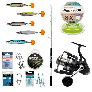 Yek Outdoor Profesyonel Tekne Oltası Seti Cavalla Speed Jigging Spin 159cm Mh 150-250gr 1 Parça Kamış&savage Gear Sgs8 8000 Fd 8+1