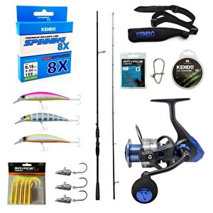 Yek Outdoor Profesyonel Okuma Spin Seti Okuma Psycho Stick Game 243cm Ex-fast 15-40gr 2 Parça Olta Kamışı&okuma Safina Snw-3000a O