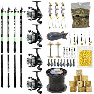 Yekoutdoor Full Çeşit 4'lü Okuma Göl Seti Kendo Suro Surf 420cm 100-200gr Olta Kamışı&okuma Revenger Rv-65 Fd Olta Makinesi