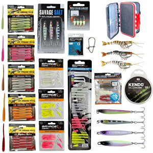 Yek Outdoor Savage Gear 172 Parça Yüksek Kalite Lrf Yapay Silikon & Jig Yem Seti - Full Çeşit