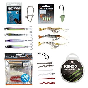 Yek Outdoor Savage Gear 172 Parça Yüksek Kalite Lrf Yapay Silikon & Jig Yem Seti - Full Çeşit