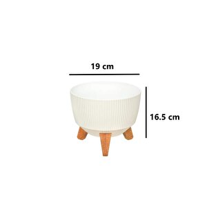Elf-494 Dekoratif Ayaklı Nostalji Saksı 2.8 Lt Beyaz