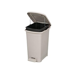 Elf-i̇343 Slim Pedallı Plastik Çöp Kovası İç Kovalı 15 Lt Gri