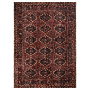 Private Bordo Eskitme Vintage Halı Etnik Desen Dokuma Şönil Halı Yıkanabilir Salon Halısı 300x400 cm
