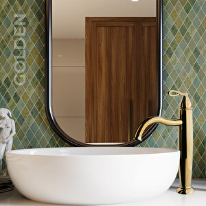 951001 Golden Çanak Ti̇pi̇ Lavabo Bataryasi Altin