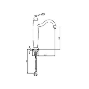 951001 Golden Çanak Ti̇pi̇ Lavabo Bataryasi Altin