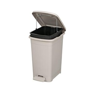 Elf-i̇342 Slim Pedallı Plastik Çöp Kovası İç Kovalı 25 Lt Gri
