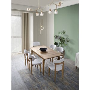 Kemer Mdf Açilir Masa + 6 Sandalye