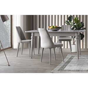 Kestel Mdf Açilir Yemek Masasi+6 Sandalye