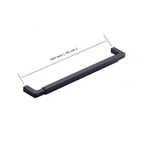 Doğanlar Z.318 Dolap Mobilya Kulp Mat Siyah 160 Mm