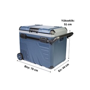 45 Litre Tekerlekli Kompresörlü Oto Buzdolabı