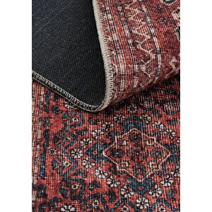 Cool Halı Private Bordo Eskitme Vintage Halı Etnik Desen Otantik Şönil Halı Yıkanabilir Salon Halısı