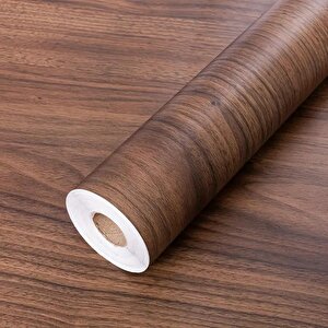 45cm X 10 Metre 1 Adet Rulo Yapışkanlı Koyu Ahşap Görünümlü Mutfak Duvar Kaplama Folyosu Kağıdı