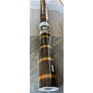 120cmx300cm Tek Parça Yapışkanlı Rulo Gold Çizgili Düz Parlak Duvar Paneli Kağıdı Taksim Qm0133