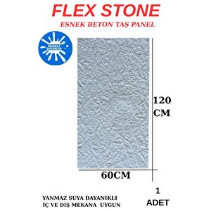 Felix Stone 60cmx120cm Esnek Taş Beton Panel Suya Ateşe Neme Dayanıklı Bahçe Ev Ofis Karavan Kaplama