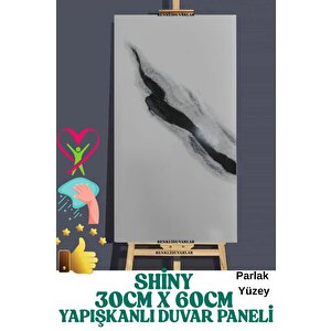 Yapışkanlı 1adet 30x60cm Siyaha Alaca Mermer Desenli Esnek Banyo Wc Duvar Paneli Kağıdı Bs8079-b