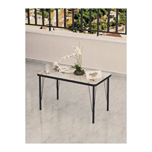Modern Serisi Bahçe Takımı, Bahçe Mobilyası, Metal Koltuk Takımı - 3+1+1 Sehpalı - Efes Açık Gri