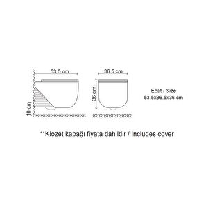 Asma Klozet Kapak Dahi̇l Et-h5110c Bordo