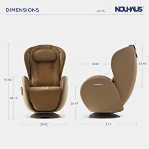 Nouhaus Luna Masaj Koltuğu Dark Caramel ( Bt Music-2 Yönlü Hoparlör )