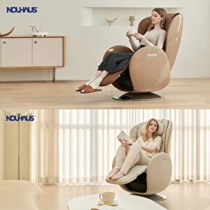 Nouhaus Luna Masaj Koltuğu Dark Caramel ( Bt Music-2 Yönlü Hoparlör )