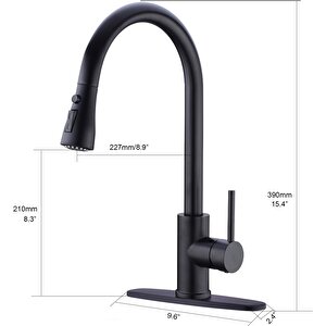 Spiralli Eviye Bataryası Inox Lavabo Mutfak Musluğu Aşağı Çekilebilir Püskürtmeli Paslanmaz Çelik