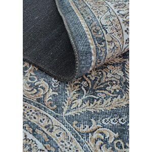 Cool Halı Private Krem Etnik Dokuma Şönil Halı Yıkanabilir Eskitme Vintage Göbekli Salon Halısı