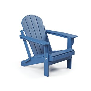 Mavi Adirondack Serisi Klasik Katlanır Sandalye, Siyah Koltuk, Balkon,bahçe,cafe Mobilyası Mavi