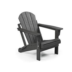 Siyah Adirondack Serisi Klasik Katlanır Sandalye, Siyah Koltuk, Balkon,bahçe,cafe Mobilyası Siyah