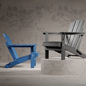 Siyah Adirondack Serisi Klasik Katlanır Sandalye, Siyah Koltuk, Balkon,bahçe,cafe Mobilyası Siyah