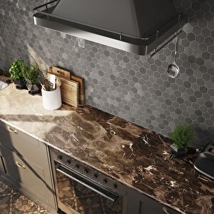 Laminat Mutfak Tezgahı, Doğal Taş Desenli Mat Yüzey, Ars 521 M 120x60x3 cm