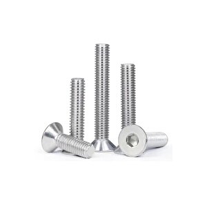 Havşa Başlı Inox Imbus M5x16 mm 50 Adet 10.9 Din 7991 A2 Paslanmaz Çelik Civata