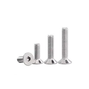 Havşa Başlı Inox Imbus M3x10 mm 20 Adet 10.9 Din 7991 A2 Paslanmaz Çelik Civata